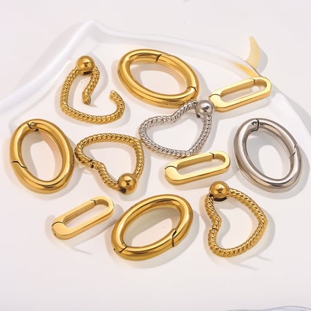 1 Piece DIY Geometric Clip Stainless Steel Jewelry Closures 2