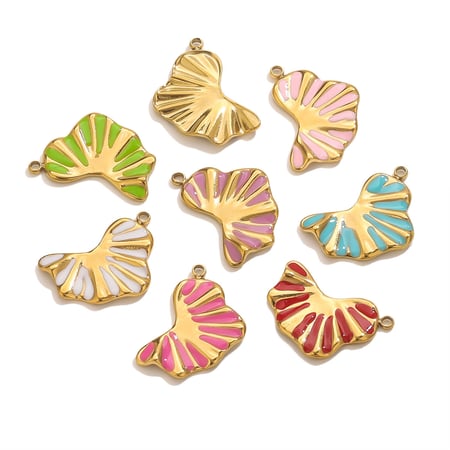 1 pezzo di ciondolo da donna in acciaio inossidabile colorato color oro
