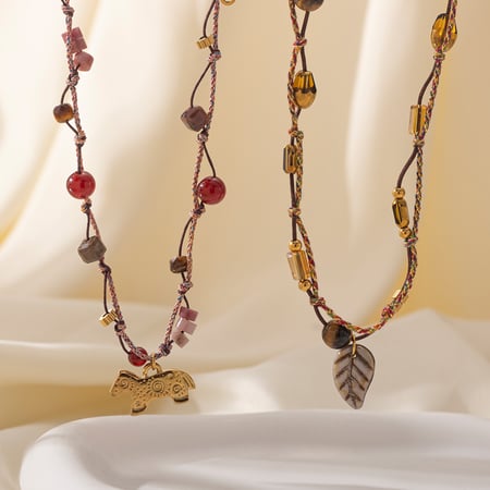 1 Piece Natural Stones Pendant Necklace 2