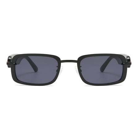 Lunettes de soleil pour femmes en métal de couleur unie décontractées de la série Simple