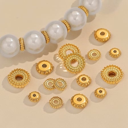 1 Piece Daily Spacer Beads Stainless Steel Jewelry Charms 2