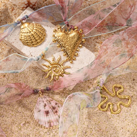 1 Piece Oceanic Stainless Steel Gold Color Pendant Necklaces