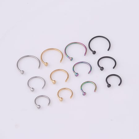 1 Piece Simple Series Simple Geometric Stainless Steel   Gold Color  Women's Nose Stud