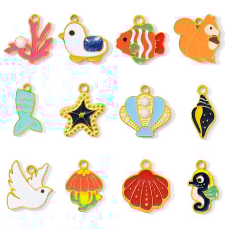 Pendentifs pour femmes en acier inoxydable couleur or, série romantique, DIY, animal 2