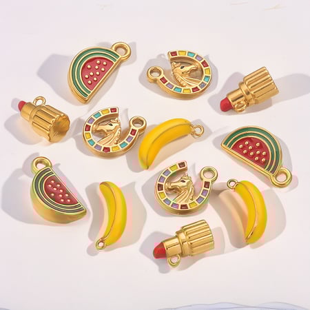 1 pezzo di ciondolo fai da te in acciaio inossidabile con frutta naturale da donna 2