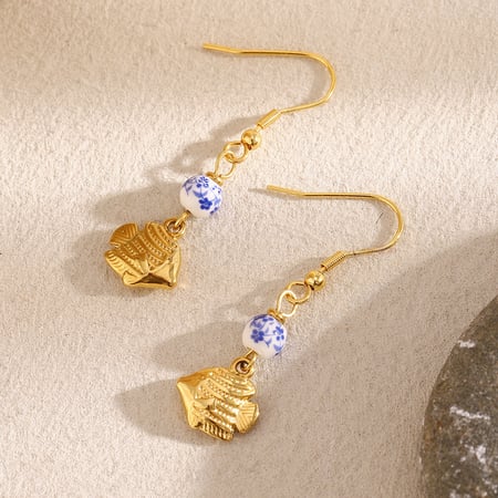 Simple Series Vacation Animal Stainless Steel Women's Dangle Earrings