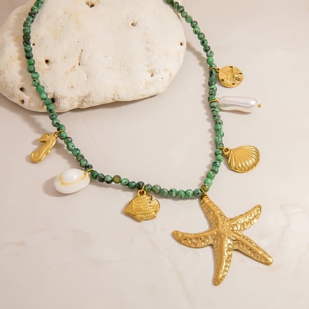 Colliers à pendentif tortue de vacances en acier inoxydable couleur or pour femmes 2