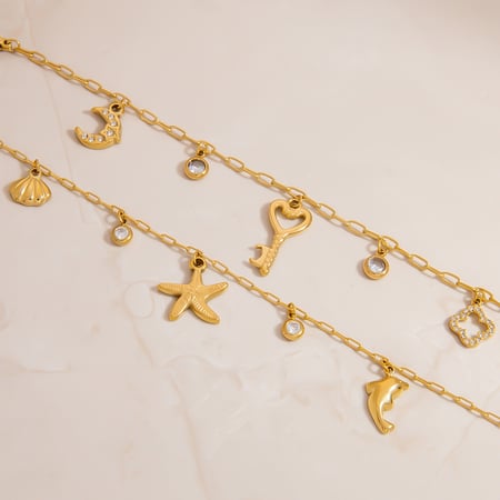 Bracelets à breloques en acier inoxydable pour femme, série luxueuse, motif tortue quotidienne 2