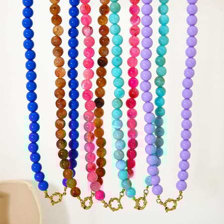 1 Piece Simple Series Daily Beads Acrylic Unisex Beaded Necklaces