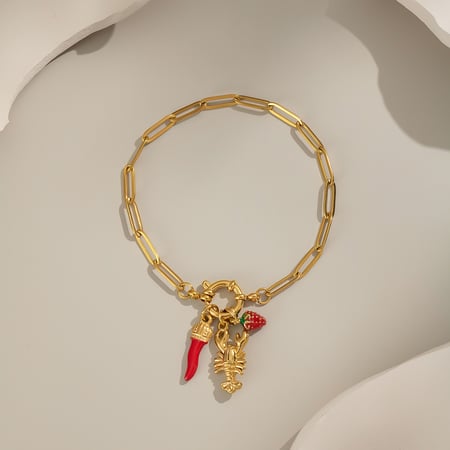 1 Piece Lobster Stainless Steel Charm Bracelet 2