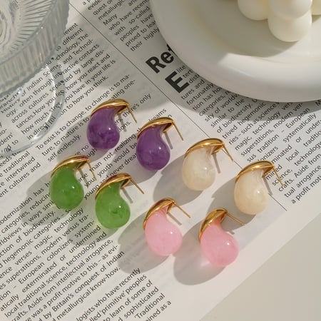 1 par de pendientes con forma de gota