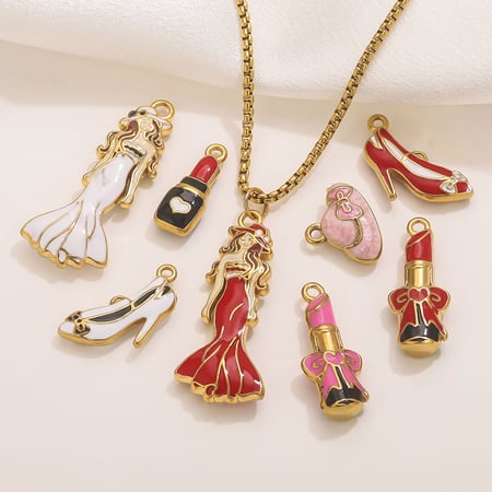 1 Piece DIY Beauty Stainless Steel Women's Pendants