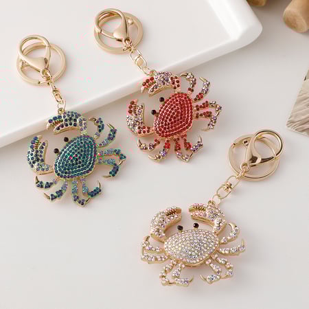1 stuk krab legering sleutelhanger 2