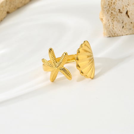 Anillos ajustables de acero inoxidable para mujer con diseño de tortuga de vacaciones de la serie romántica 2