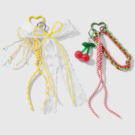1 Piece Sweet Heart Clock Bag Charms