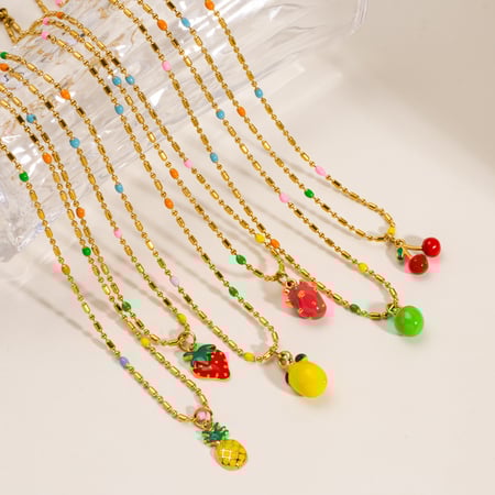 Romantic Series Sweet Plant Stainless Steel Women's Pendant Necklaces