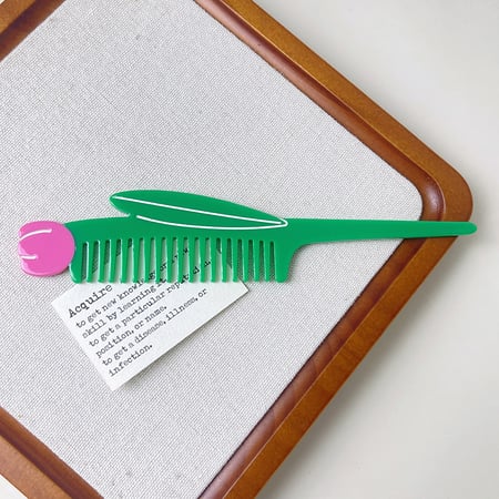 1 Piece Tulip Shape Cellulose Acetate Sheet Women's Combs