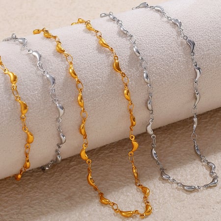 1 stuk roestvrijstalen goudkleurige ketting