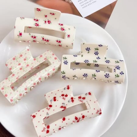 1 stuk romantische bloemen acryl haarklemmen voor dames