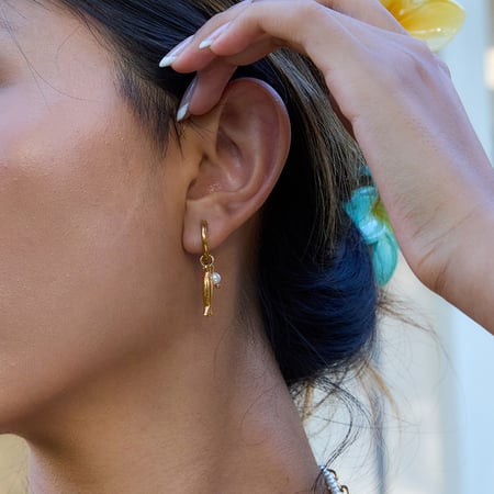 1 paire de boucles d&#39;oreilles pendantes en acier inoxydable doré pour femme, motif poisson chic 2