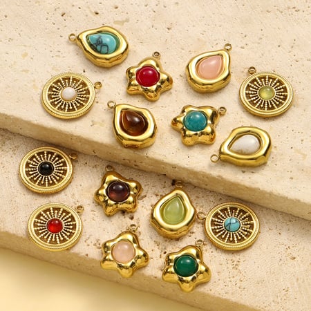1 Piece Simple Droplet Natural Stones Women's Pendants
