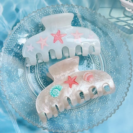 1 stuk vakantie zeester acryl haarklemmen voor dames