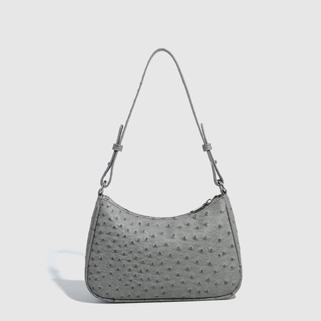 Bolso de hombro de PU con remaches clásicos y sencillos de 1 pieza para mujer 2
