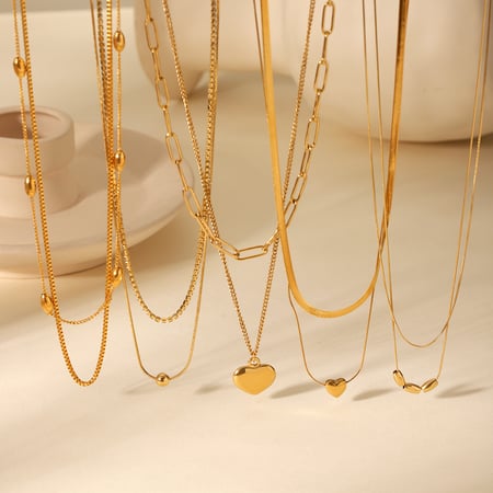 1 Piece Simple Series Daily Heart Stainless Steel   Women's Layered Necklaces