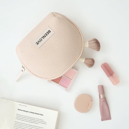 Trousse de maquillage simple de couleur unie, 1 pièce 2