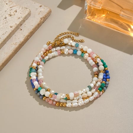 Collana di perle in pietra naturale da 1 pezzo 2