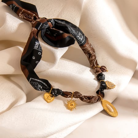 Collier pendentif en forme de cœur avec écharpe 1 pièce 2