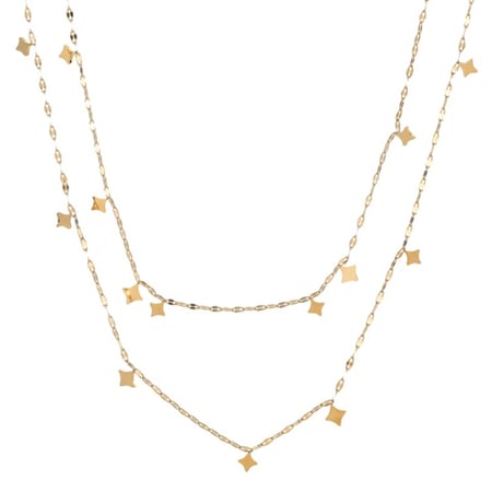 Colliers superposés en acier inoxydable pour femmes, série simple, forme irrégulière, 1 pièce