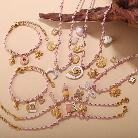 1 stuk hartvormige roestvrijstalen DIY-hangerketting 2