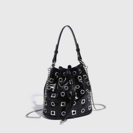 Sac à bandoulière pour femme, luxueux, tendance et classique, avec rivets 2