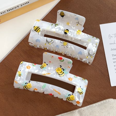 1 stuk Sweet Bee acryl haarklemmen voor dames 2