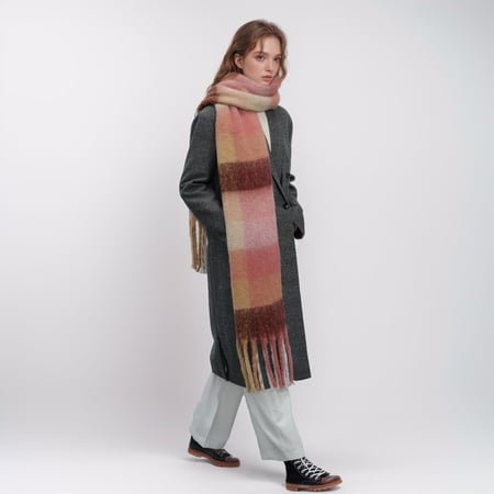 1 Stück Retro Plaid Polyester Damen Winterschals