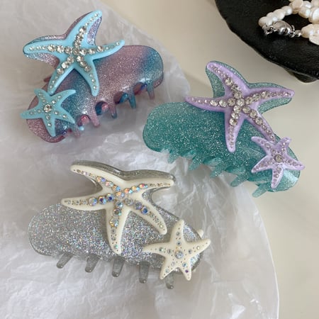 1 paar Romantic Series Vacation Turtle acryl haarklemmen voor dames 2