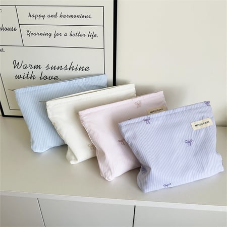 1 Piece Fresh Striped Series Women's Makeup Bag