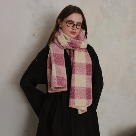 1 Piece Casual Plaid Polyester Women's Winter Scarves 2