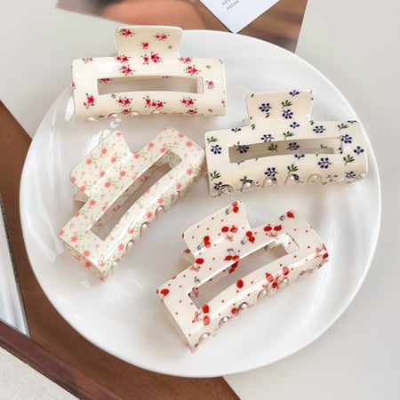 1 stuk romantische bloemen acryl haarklemmen voor dames 2
