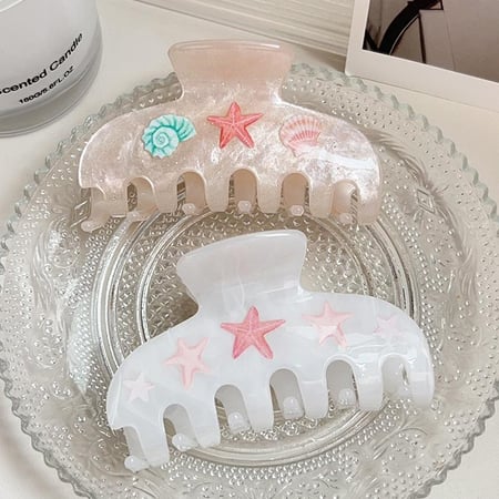 1 stuk vakantie zeester acryl haarklemmen voor dames 2