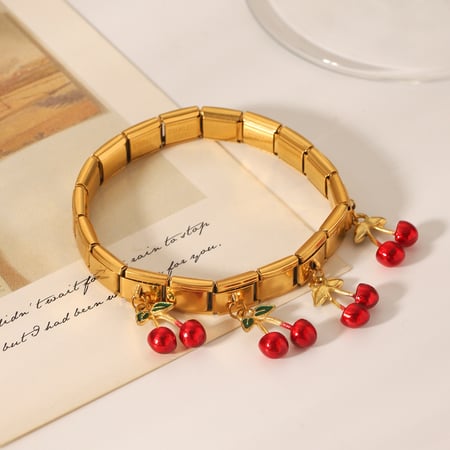 1 Pair Simple Series Daily Plant Stainless Steel  Women's Bangles