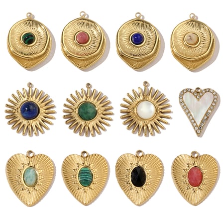1 colgante clásico de acero inoxidable con forma de corazón para mujer 2