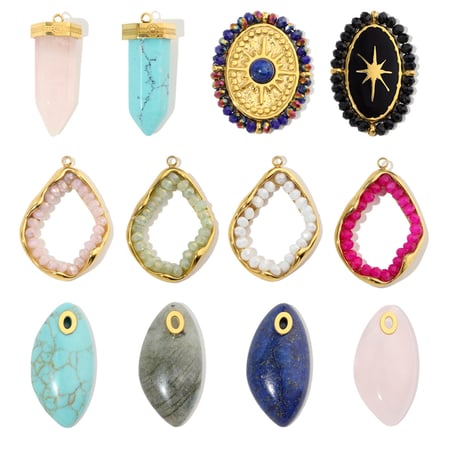 1 Piece Irregular Shape Natural Stones Women's Pendants 2