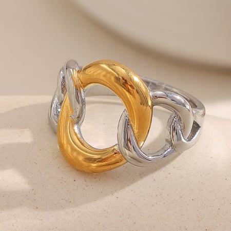 1 Piece Simple Series Casual Mixed Color Stainless Steel Statement Rings 2