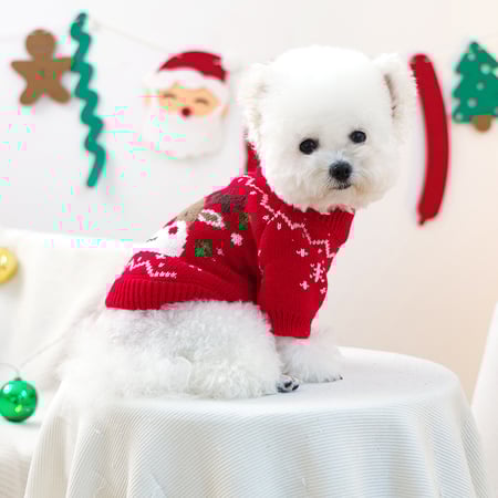 1 Stück süßer Weihnachtspullover für Haustiere