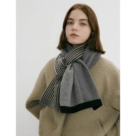 1 Piece Modern Strip Synthetic Fiber Women's Winter Scarves 2