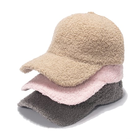 1 Piece Simple Solid Color Plush Women's Hat 2