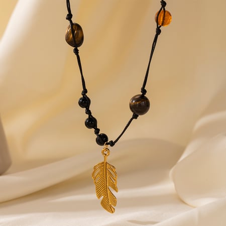 1 collar de cuentas de piedra natural 2
