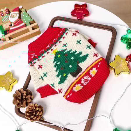 1 Stück süßer Weihnachtspullover für Haustiere 2